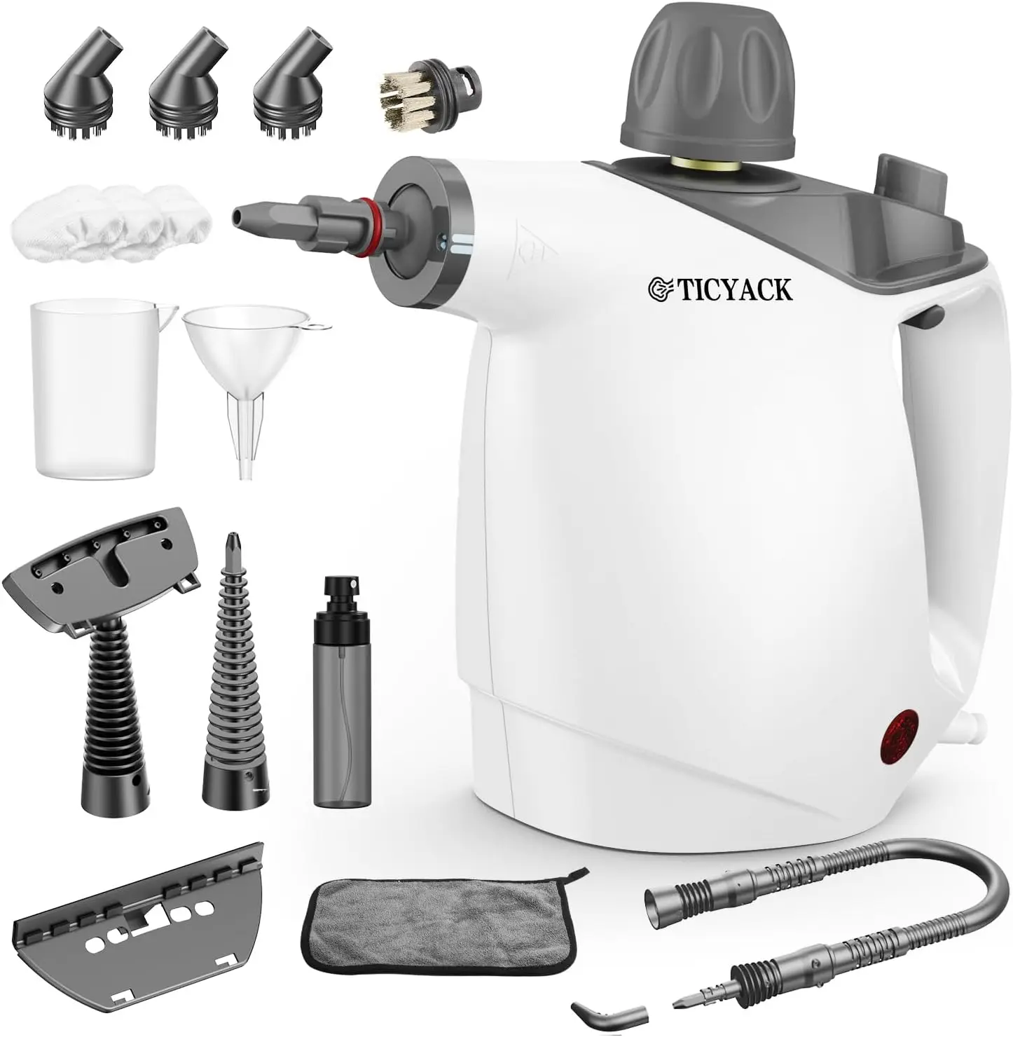 

Handheld Steam Cleaner with 16 Accessories, Auto Steam Switch - White
