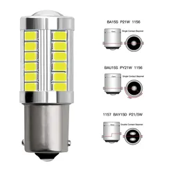 2X 1156 1157 P21/5W BAY15D 7440 7443 3157 33SMD Super Bright Brake Lights Fog Lamp Auto Daytime Running Light Stop Bulbs 12V
