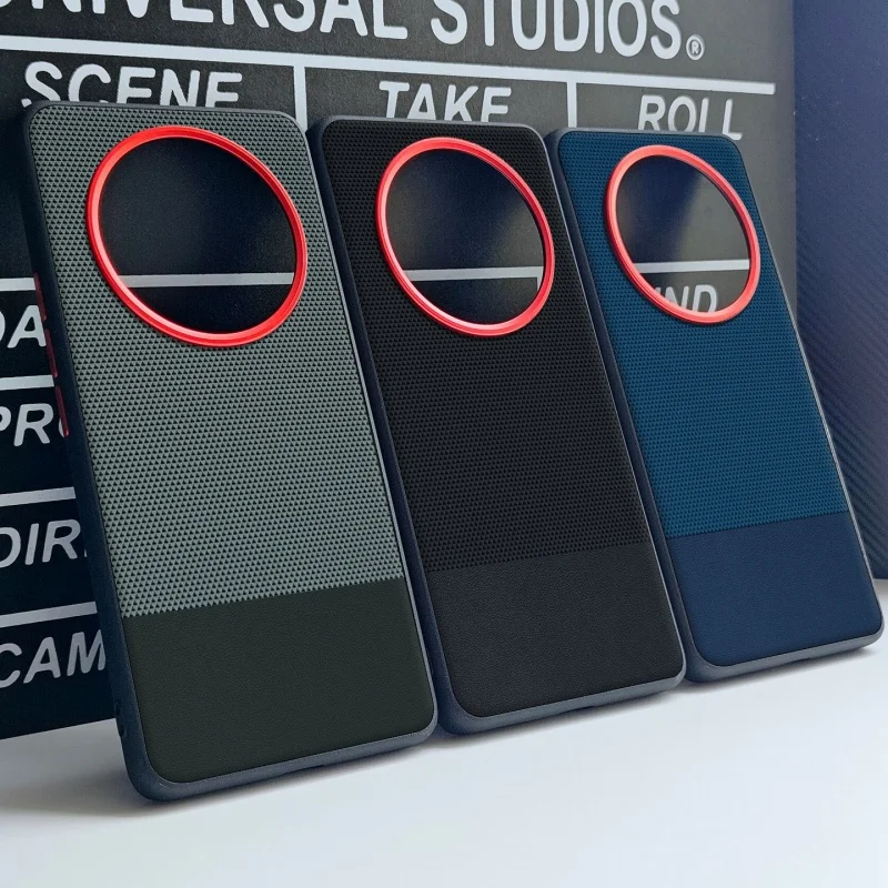 

For Huawei Honor X70 X60 Pro Case Triangle Pattern Leather Individual Metal Keys Matte Anti-Slip Grip Soft Case Cover