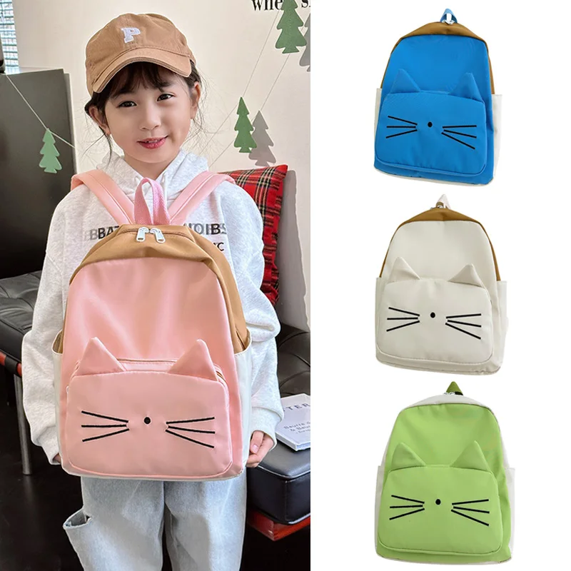 

Cartoon Children Girls School Backpack Cute Cat Kids Travel Bags Portable Child Youth Backpack School Bag for Boys