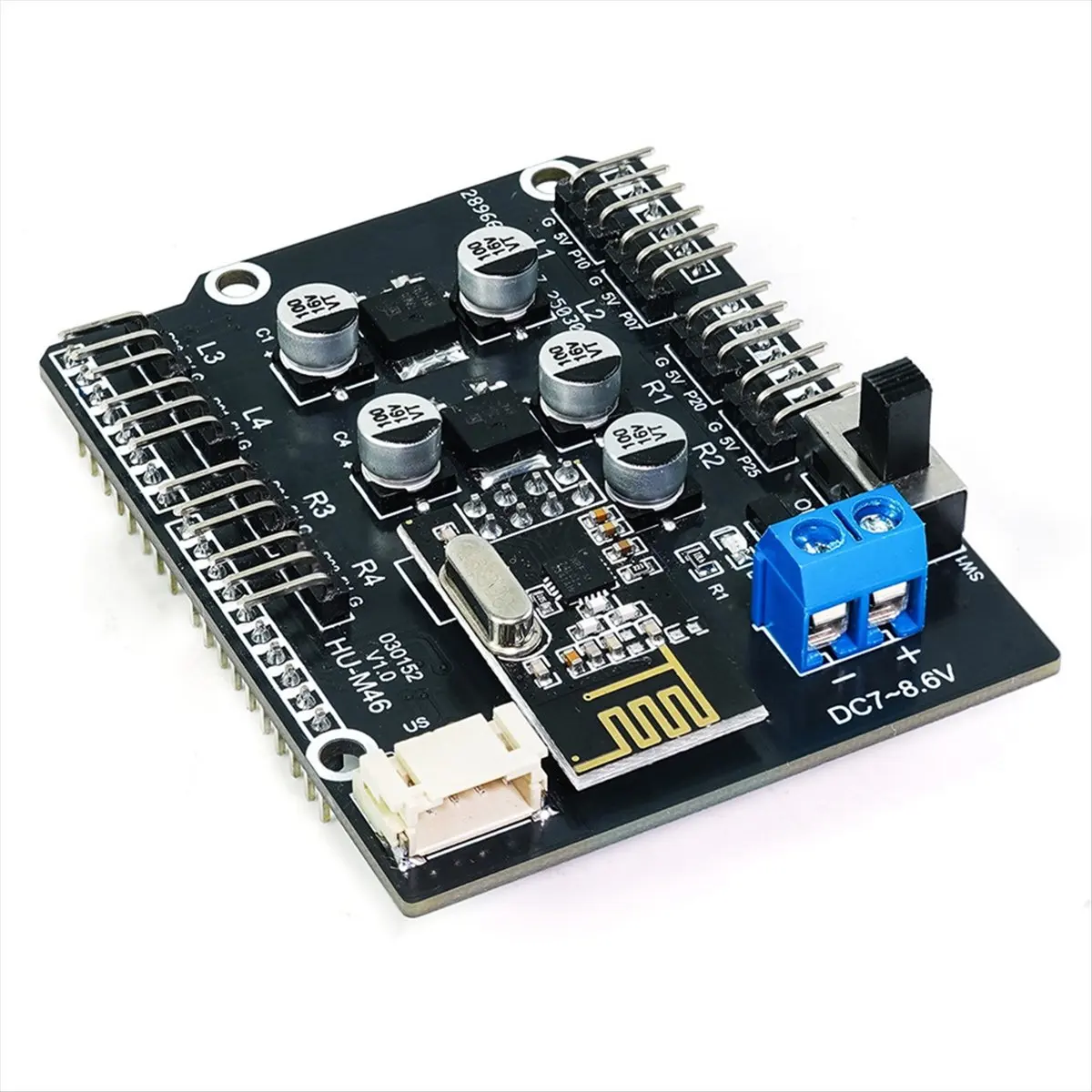 DT77 8 Way PWM Servo Drive Expansion Board Robot Arm Control Onboard 2.4G Receiver Servo Expansion Board