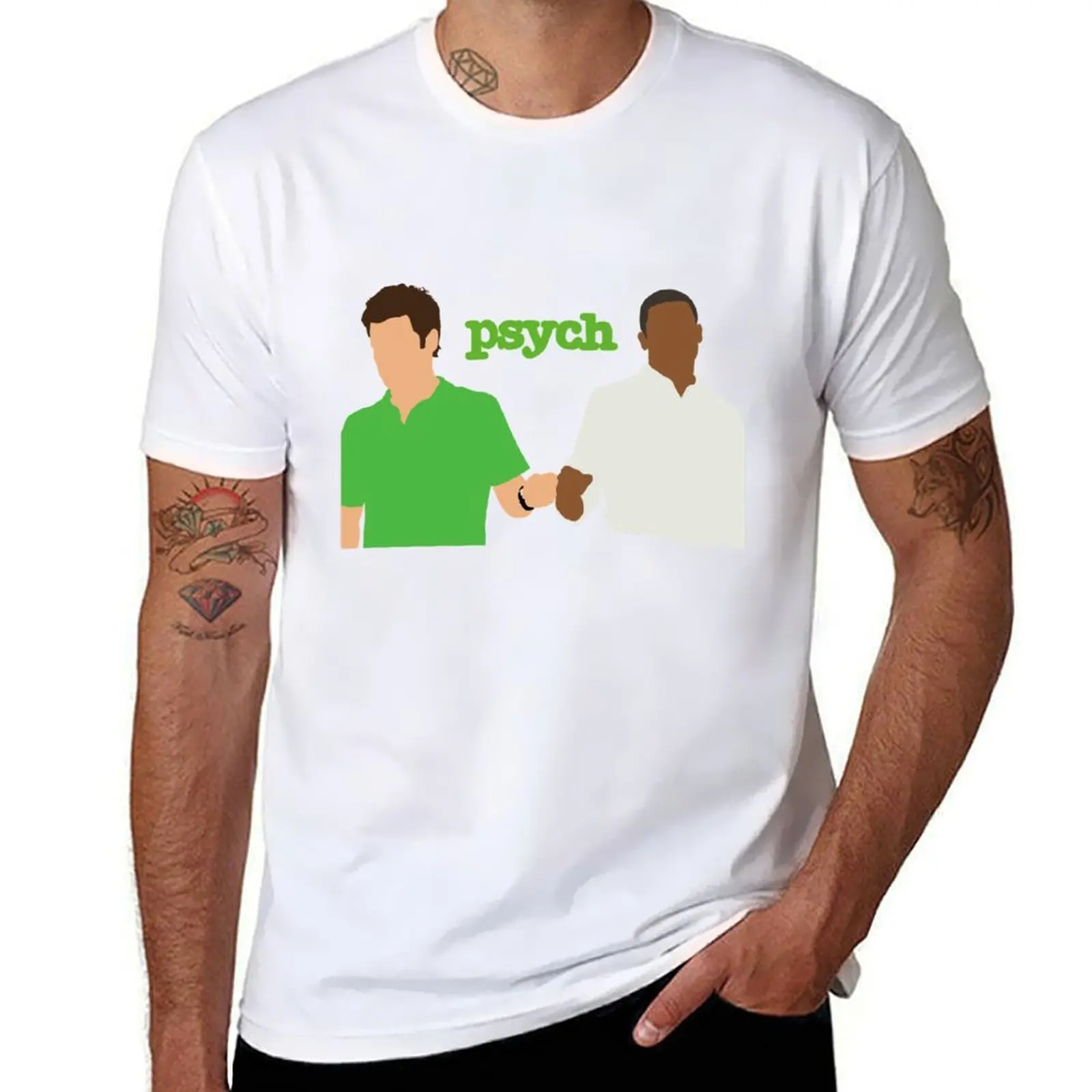 

Psych Shawn and Gus T-Shirt man t shirt cotton high quality man t shirt graphic T-Shirt
