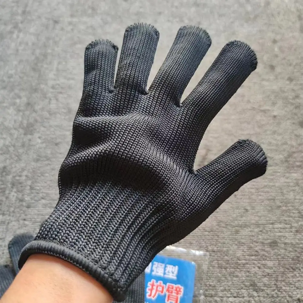 Multi-purpose Black White Cut-Resistant Gloves Durable Stainless Steel Wire Anti-Cutting Gloves Safety Protective Working Gloves