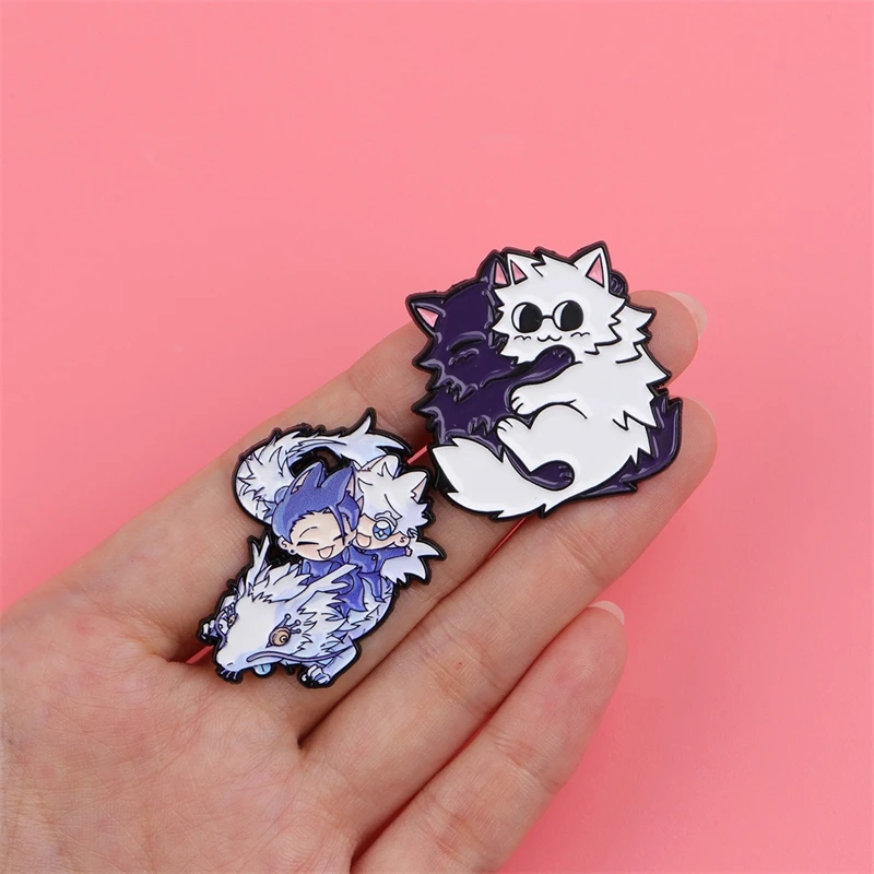

Мужская брошь в стиле аниме, эмалированный металлический значок для одежды и рюкзака, японский аксессуар в стиле манга для подростков и мужчин, подарок для косплея