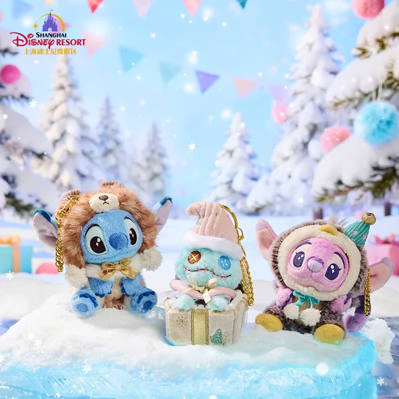 

Плюшевый брелок Disney с зимней строчкой и друзьями, ограниченная серия, уютный снег, милый подарок для фанатов, детей