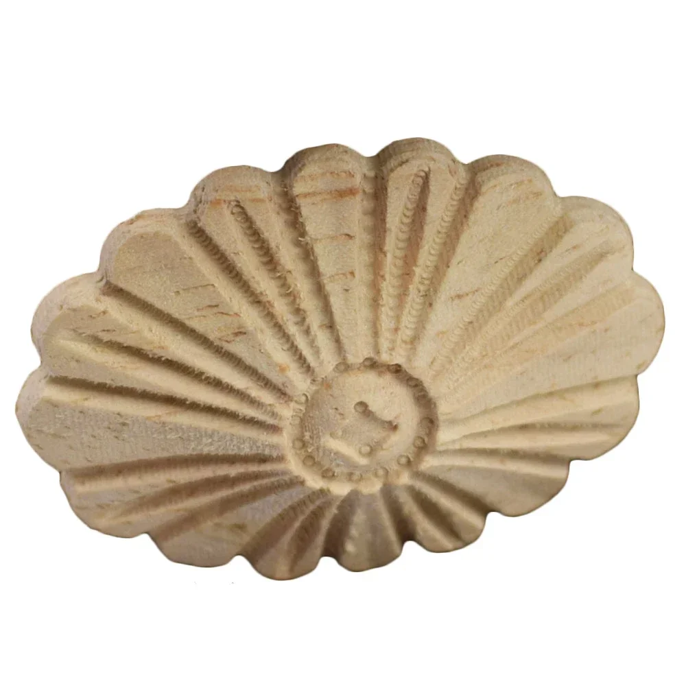 10PCS Corner Flower Exquisite Carving Wood Appliques Furniture Wooden Mouldings Vintage Unpainted Accessories Decoration Decal