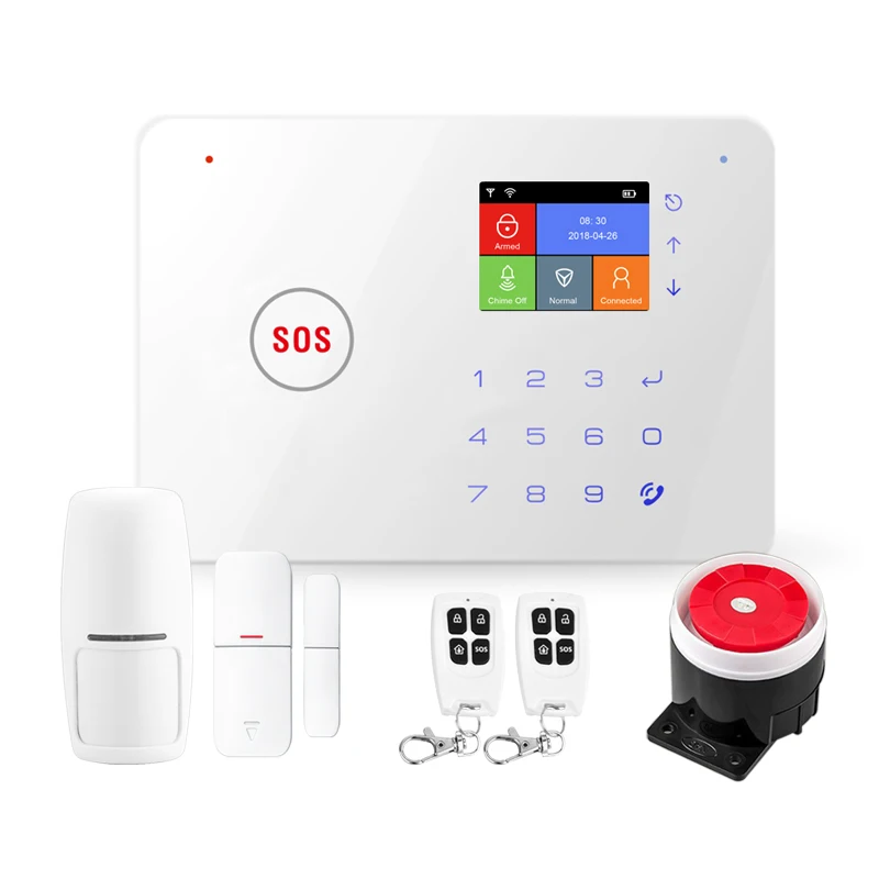 GSM+WIFI touch keypad alarm system with elderly defence zonesDY-G66W