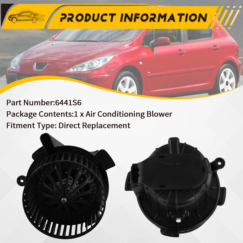 Car Interior Air Conditioner Heater Blower Fan Motor 6441S6 For Peugeot 307 Citroen C4