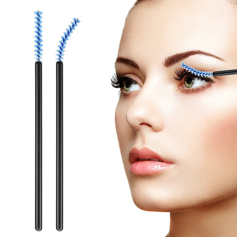 50pcs Disposable Makeup Brush Eyelash Microbrush Mascara Wands Cosmetics Applicator Eyebrow Micro Brush Lash Extension Supplies