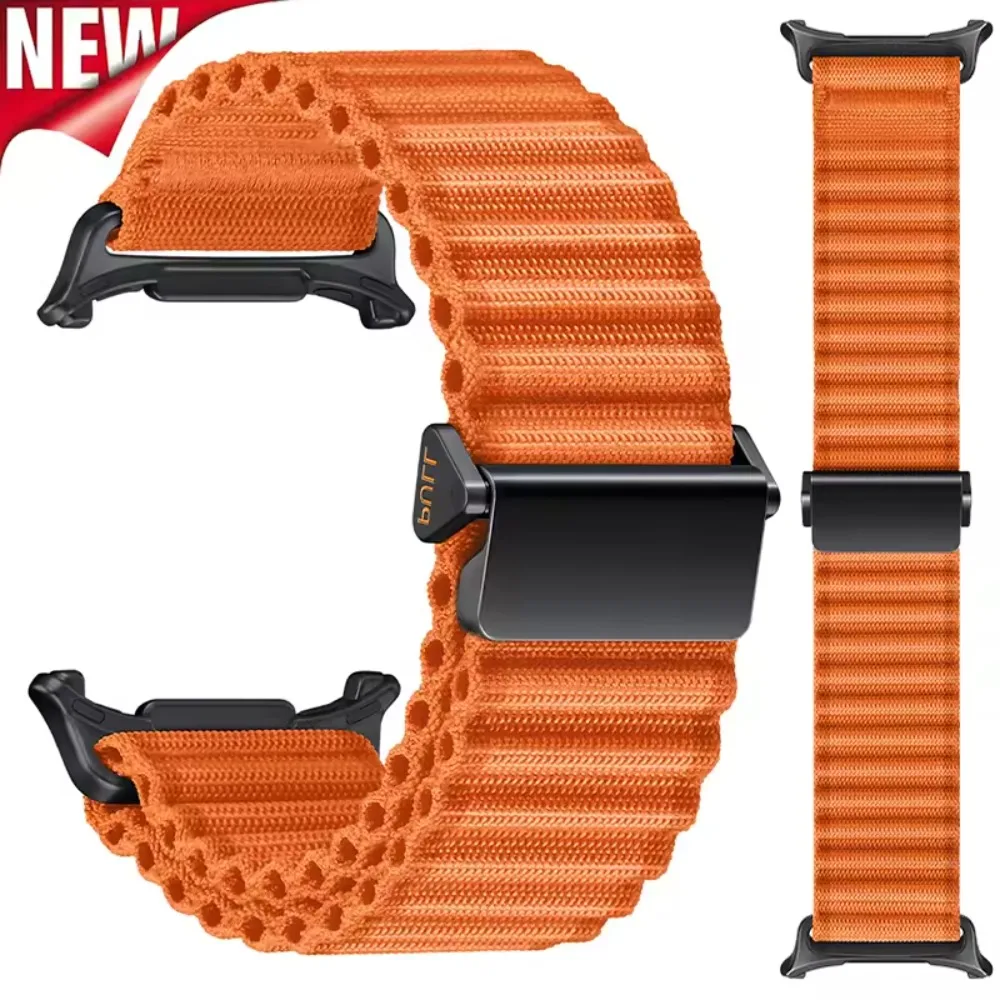 النايلون المنسوجة حلقة حزام لساعة سامسونج جالاكسي الترا 2025 47 مللي متر معصمه مريحة ل غالاكسي 8-7 الترا 47 مللي متر اكسسوارات حزام #2
