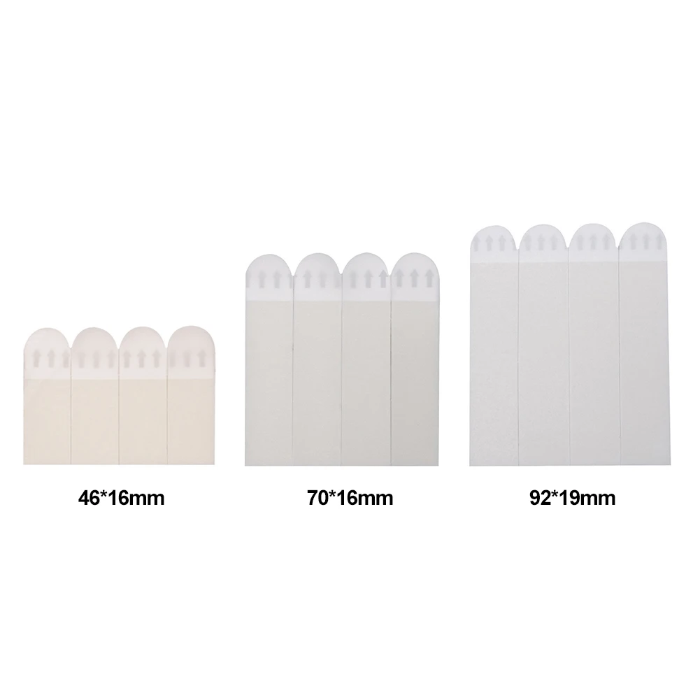 12 Pairs Double Side Hook Loop Mounting Tape Damage Free Removable Wall Fastener Adhesive Picture Hanging Strips for Home Decor