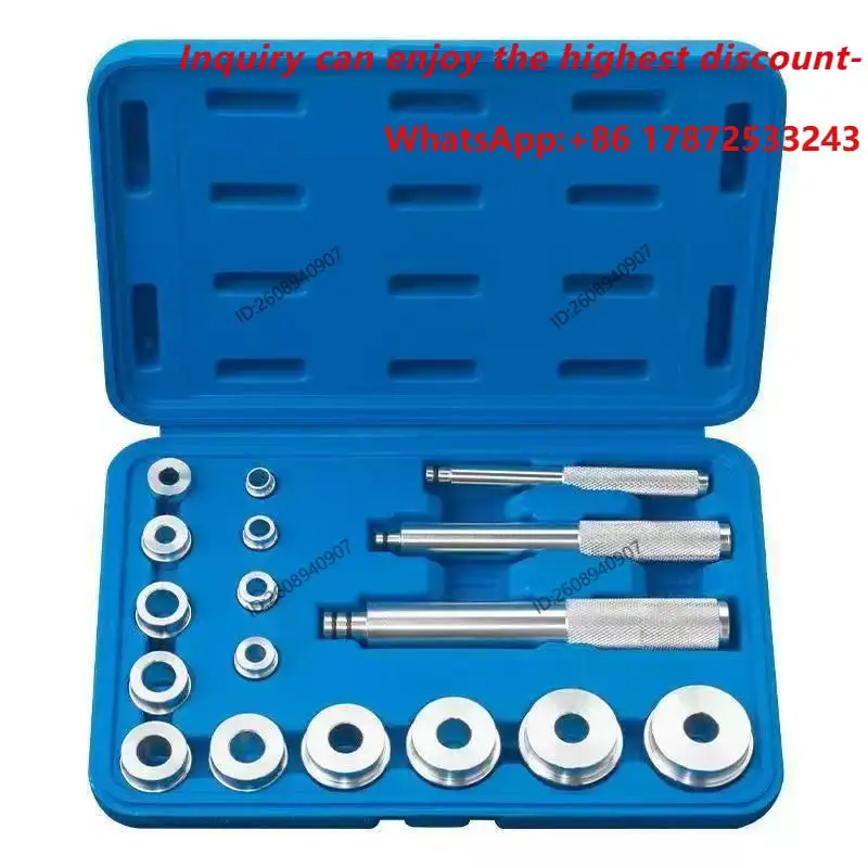 Wheel bearing installation tool, outer ring seat ring, oil seal ring, rubber sleeve, gasket block, liner press in device