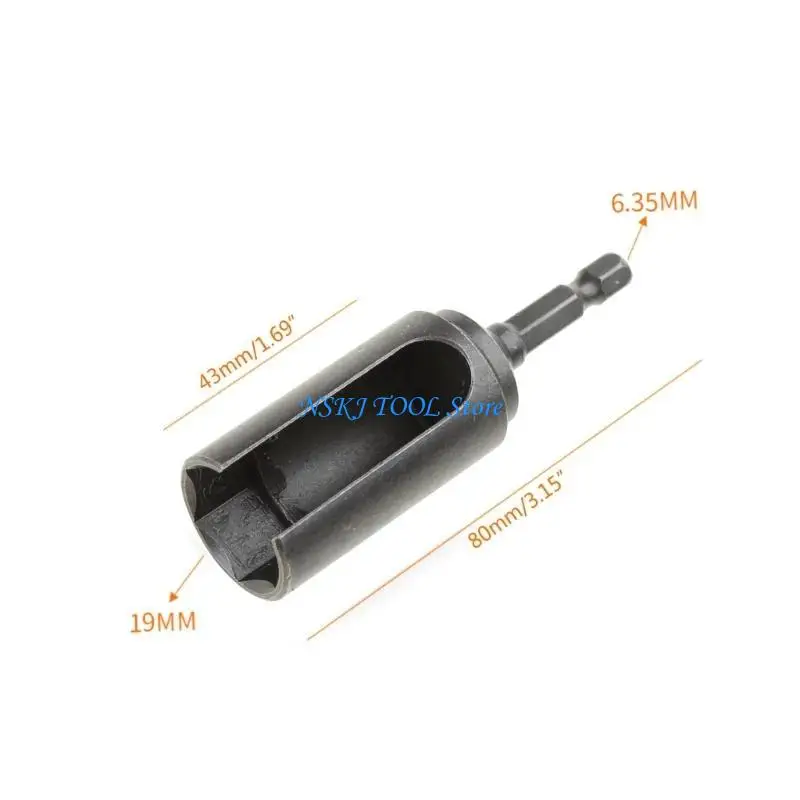 

L8RC 1/4inch Socket Wrench Shank Socket Adapter Nut for Power Tool Slotted