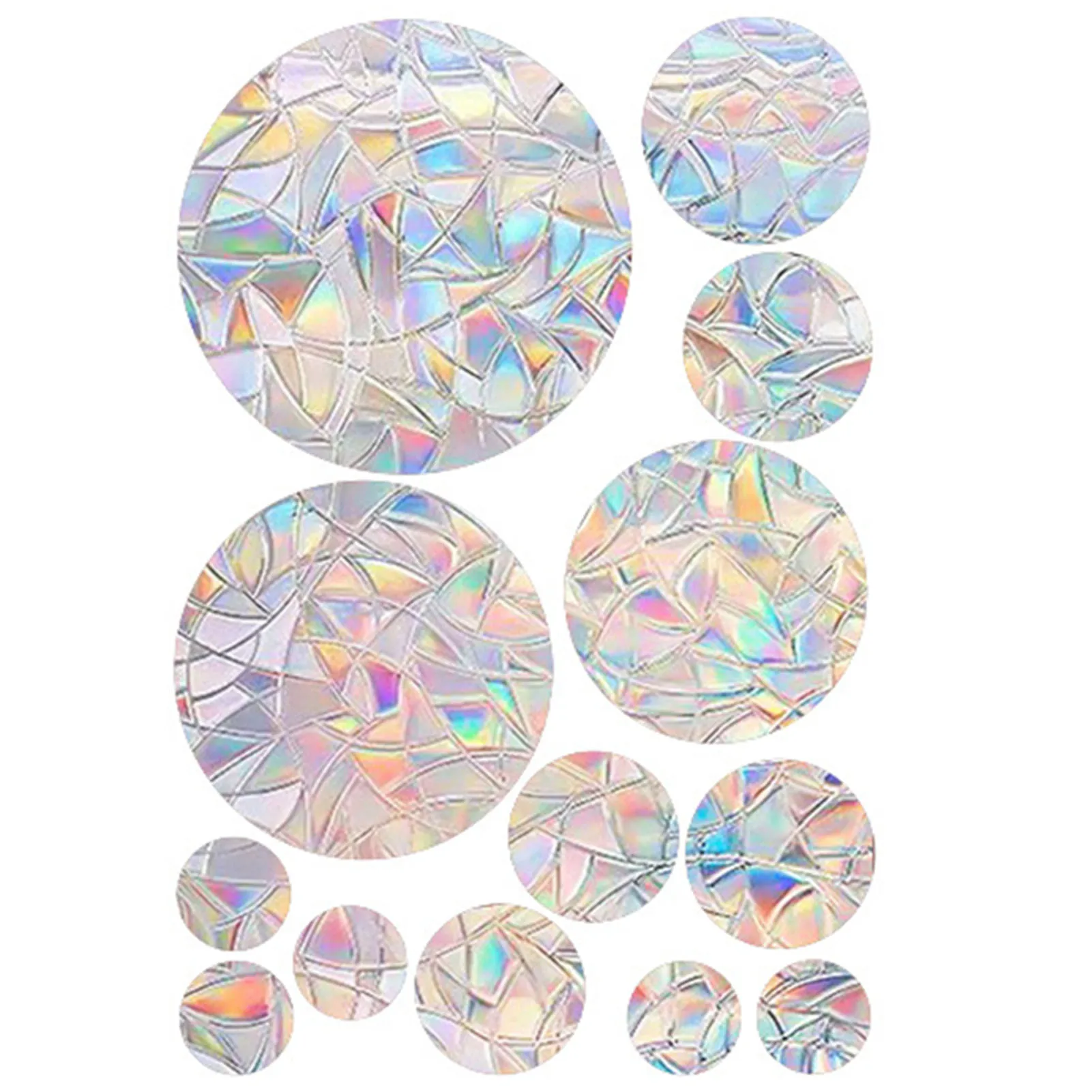 Anti-Collision Circular Window Stickers Reusable Rainbow Window Clings Stop Birds from Hitting Windows CLH@8