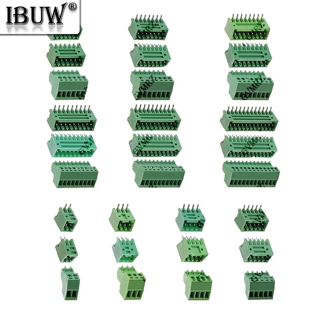 5Set 9P 12P 15EDG 2.54mm PCB Seal Screw Terminal Block 2 ~ 12 Pin KF15EDG Female Socket Pin Header Wire Connector+2.54 Male Plug