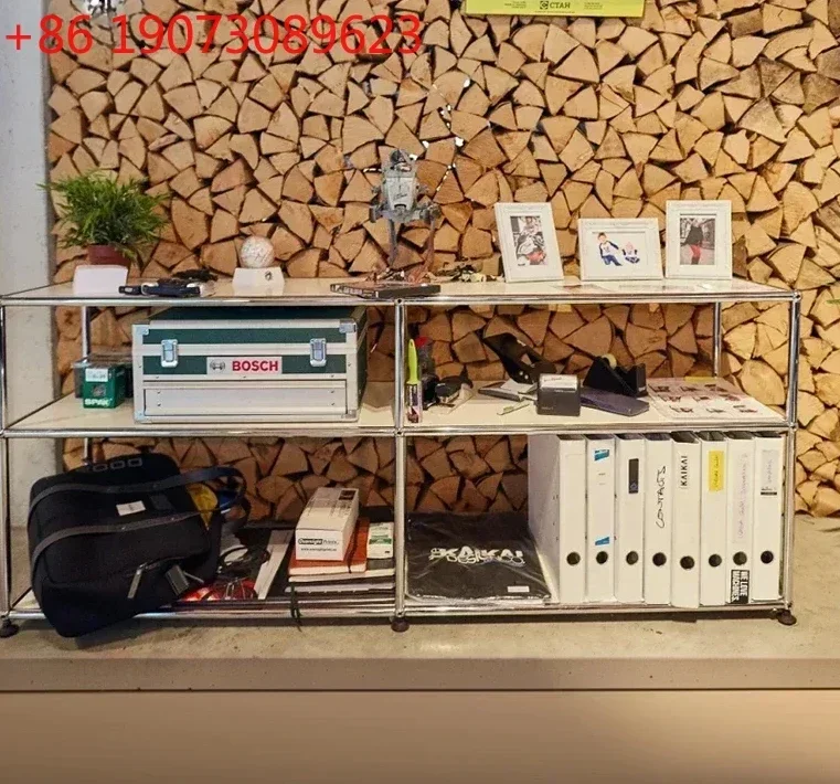 Stainless Steel Storage Cabinet Modern Simple Metal Module Combination