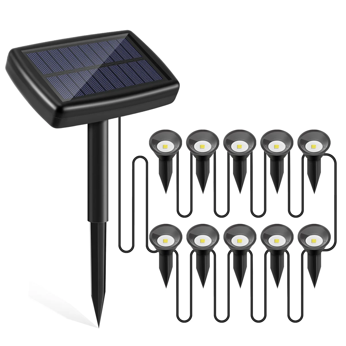 10 in 1 Solar Lights Outdoors Waterproof Solar Lawn Light Solar Power Light for Garden Path Pool Decoration