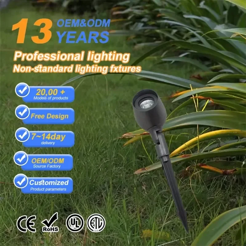 5W 10W 15W COB LED Flood Light with IP66 Aluminum Outdoor Spotlight for Garden