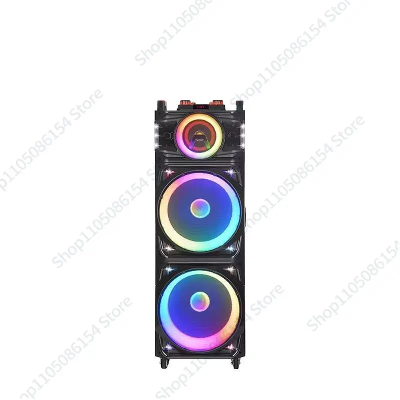 

Портативная Bluetooth-колонка NDR-1526, 15 дюймов, с двумя динамиками, беспроводным микрофоном, поддержкой карт памяти, RGB-подсветкой и функцией фонаря