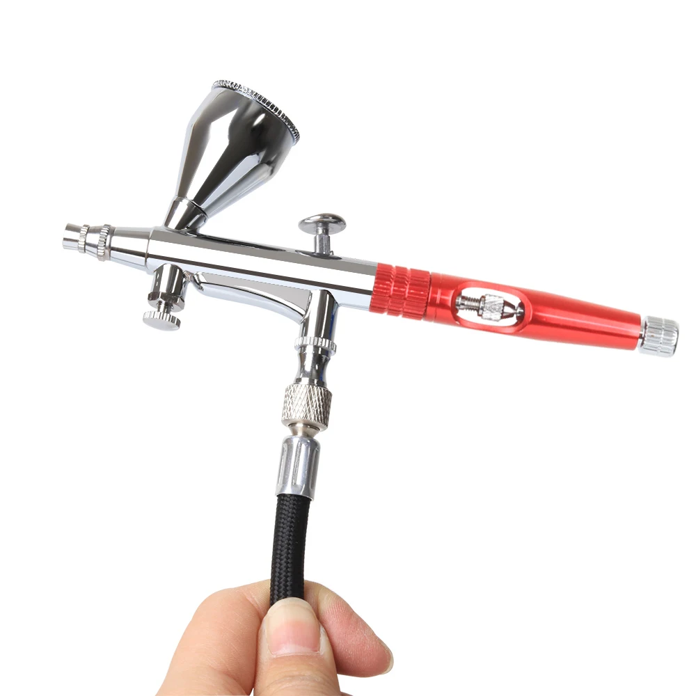 HHC Red Airbrush pistola a spruzzo vernice strumento professionale per aerografo 180 barbiere capelli chiodo bellezza nebulizzatore spruzzatore viso Mister Skin SPA Pen