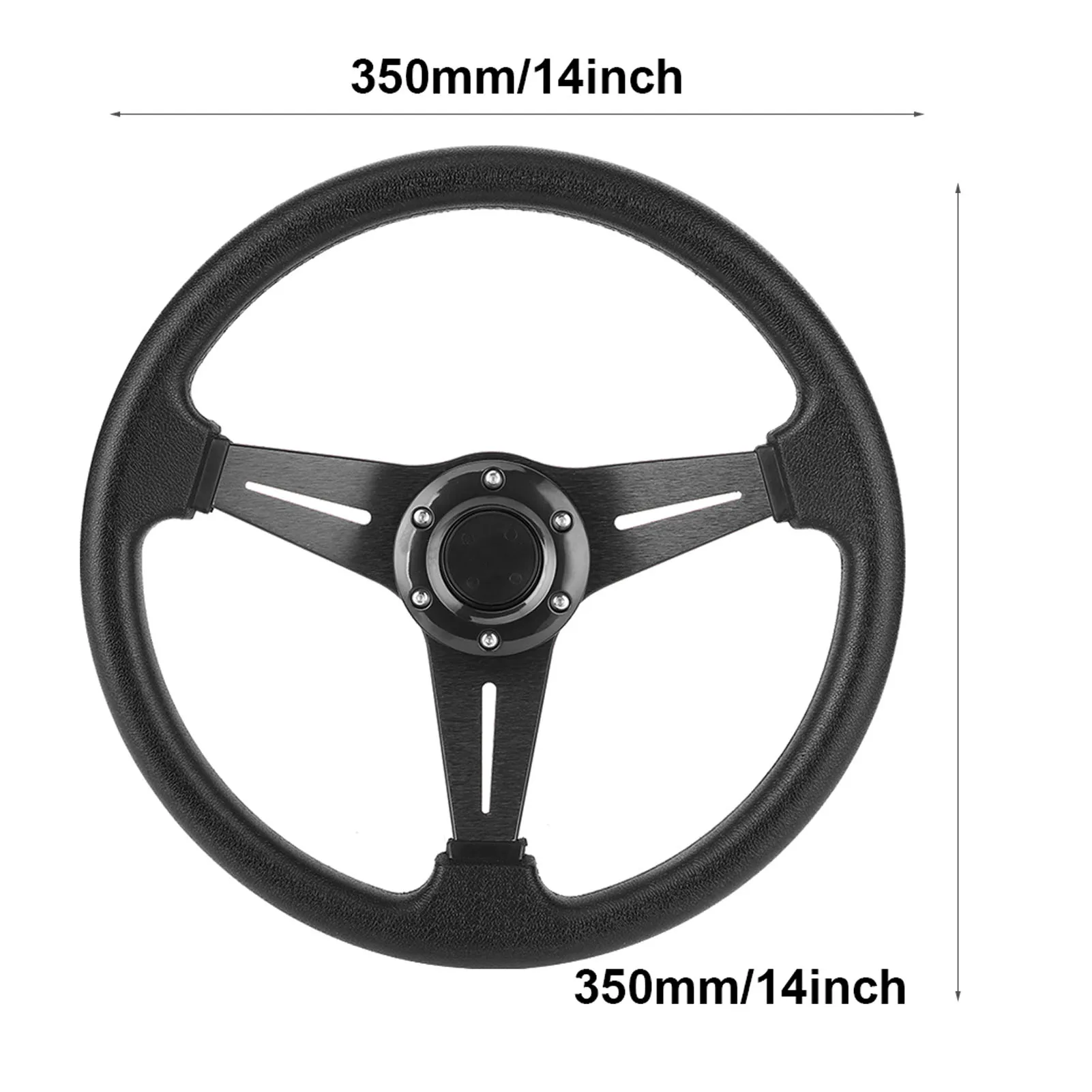 350mm/14in Racing Car Drifting Steering Wheel Replacement Universal Modified Accessory Sport Steering Wheel