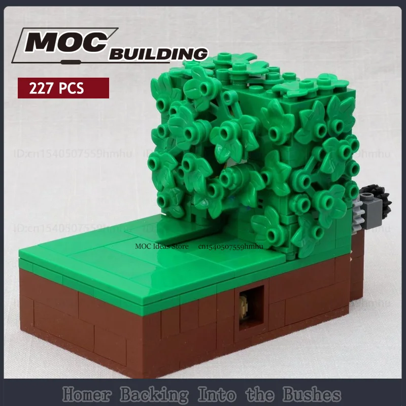 GBC Creative Homer Backing Into the Bushes MOC Building Block Technology Bricks Birthday Christmas Holiday DIY Gifts Toys
