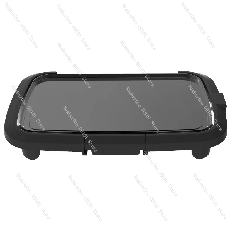 US Standard Smokeless Electric Griddle Pan with BBQ Skewers and Grill Plate