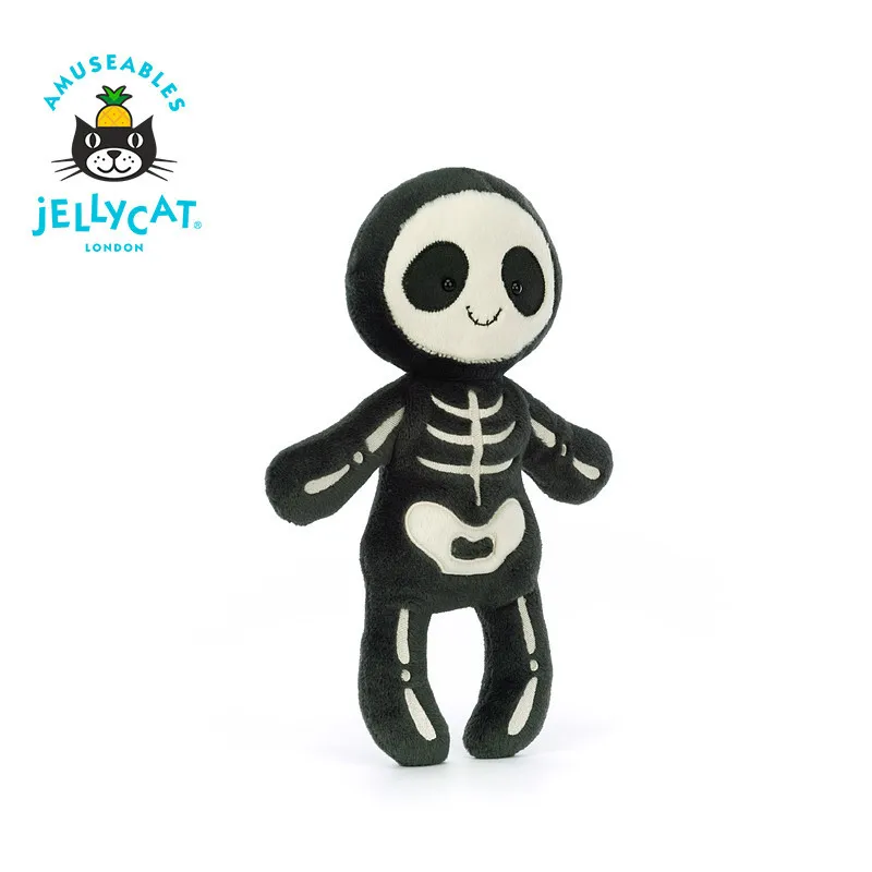 Nouveau Jellycat dessin animé mignon crâne pendentif porte-clés nouveau produit en peluche jouet sac pendentif poupée 2026 nouvel an cadeau