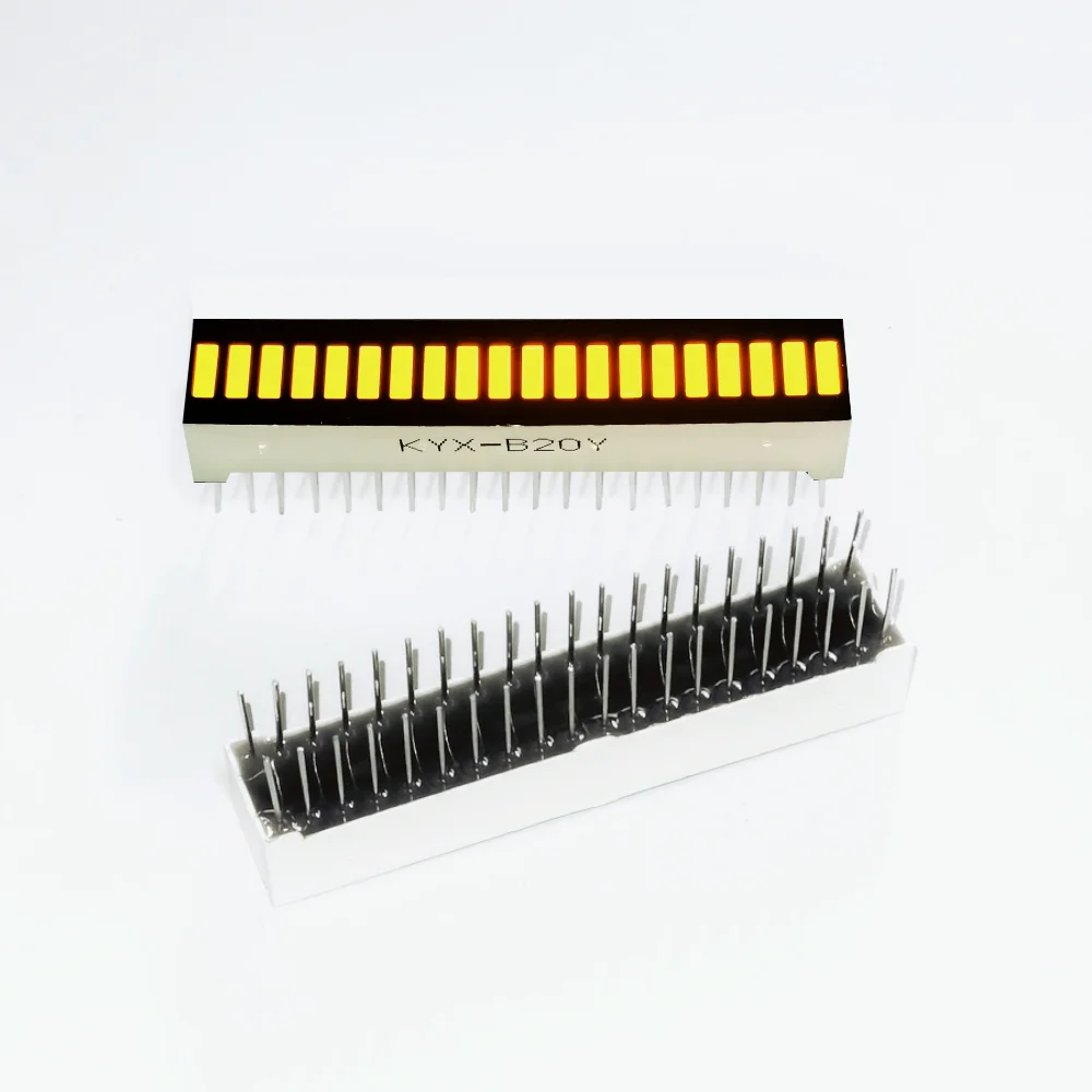 10PCS 50.5*10*8mm Ultra Bright LED Display Green/Red/Yellow 20 Segment Bar Graph Chart for Mobile Charging Bar-Graph Module DIY