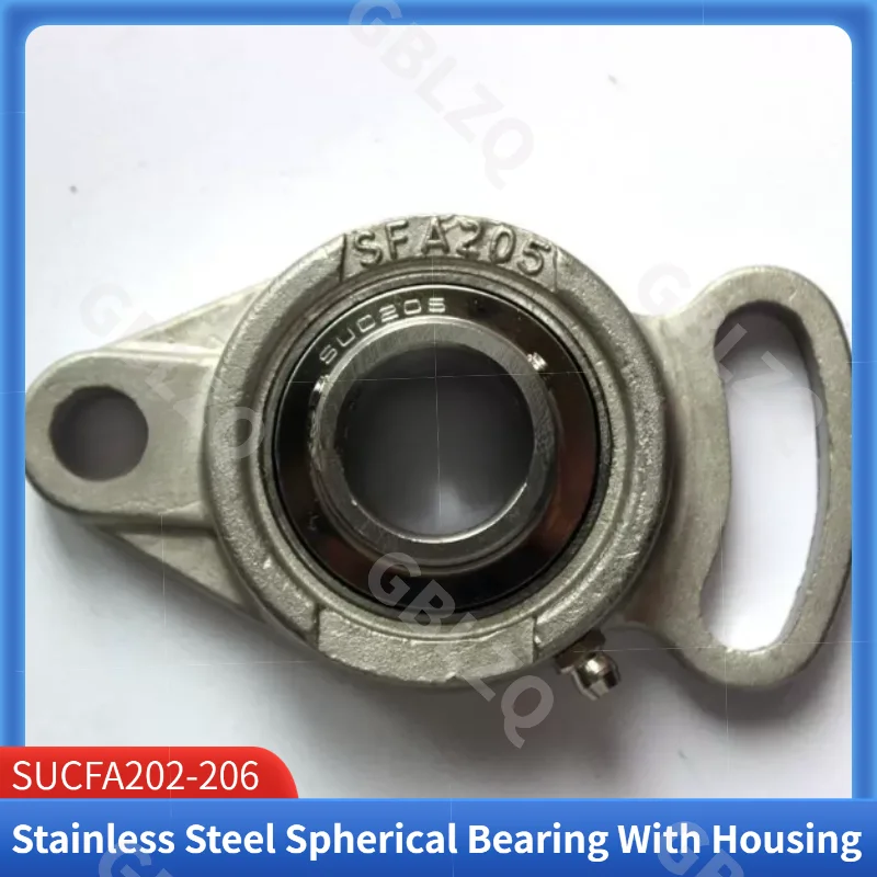 SUCFA202-206 Stainless Steel Spherical Bearing with Diamond Flange Housing 15-30mm for Machinery And Equipment
