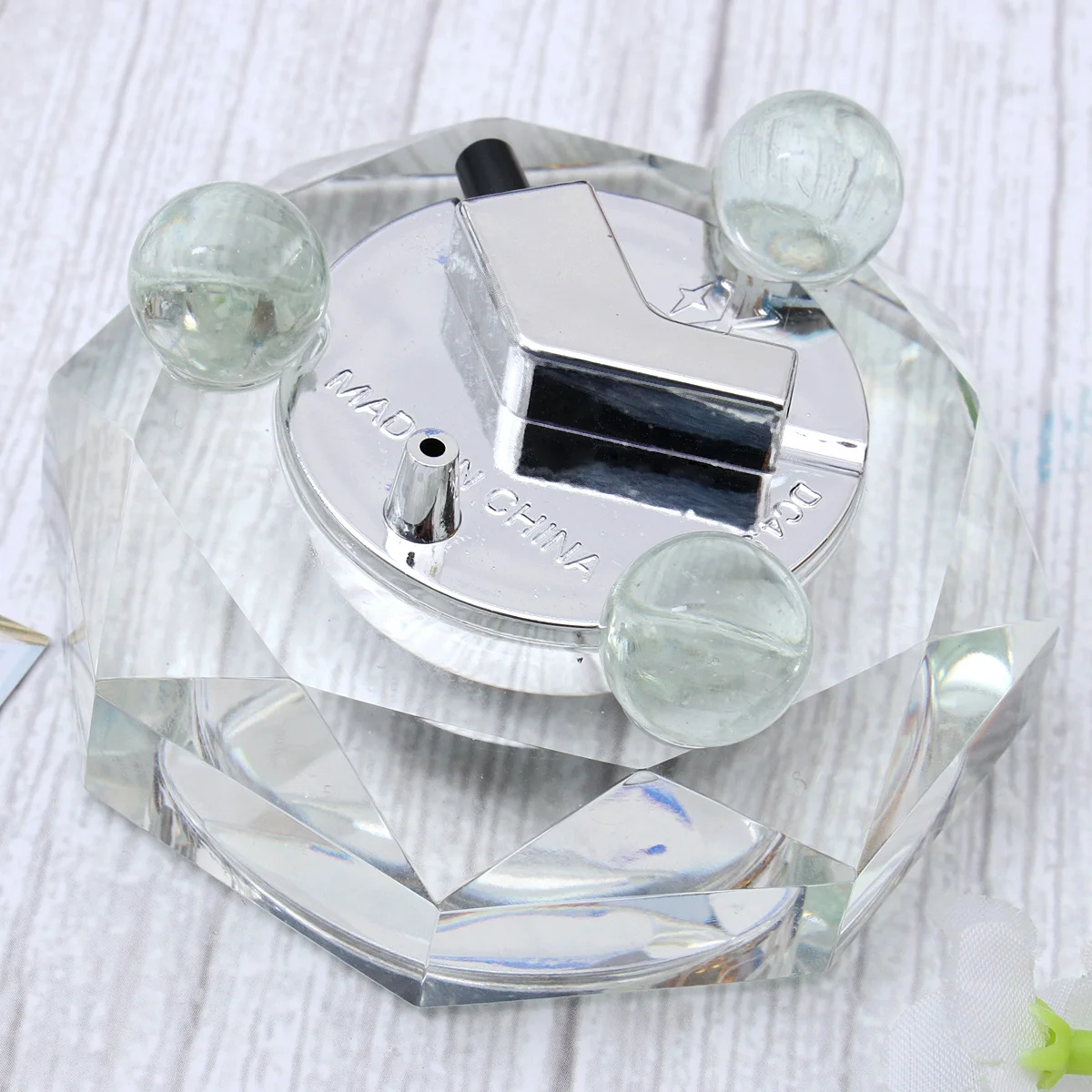 

7 LED Colored Crystal Display Stand Base Color Changing for Bedroom Living Room Store Office Display Water Droplet Lamp