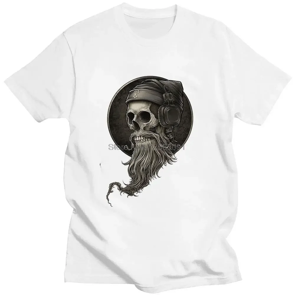 Vintage Winya No. 99 Skull Beard T Shirt Men Short Sleeves Cotton T-shirt Horror Gothic Head Tshirt Designer Classic Tees Tops