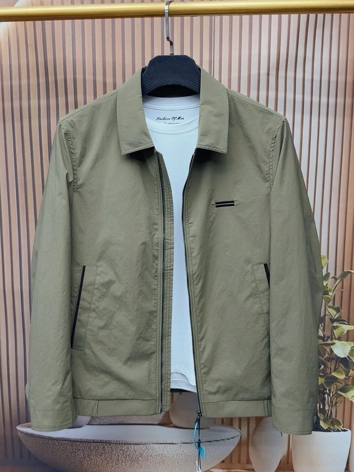 

High Quality Men's Spring Autumn Jacket Collared Outerwear Stylish Versatile Premium New Arrival Handsome Standard Fit Casual