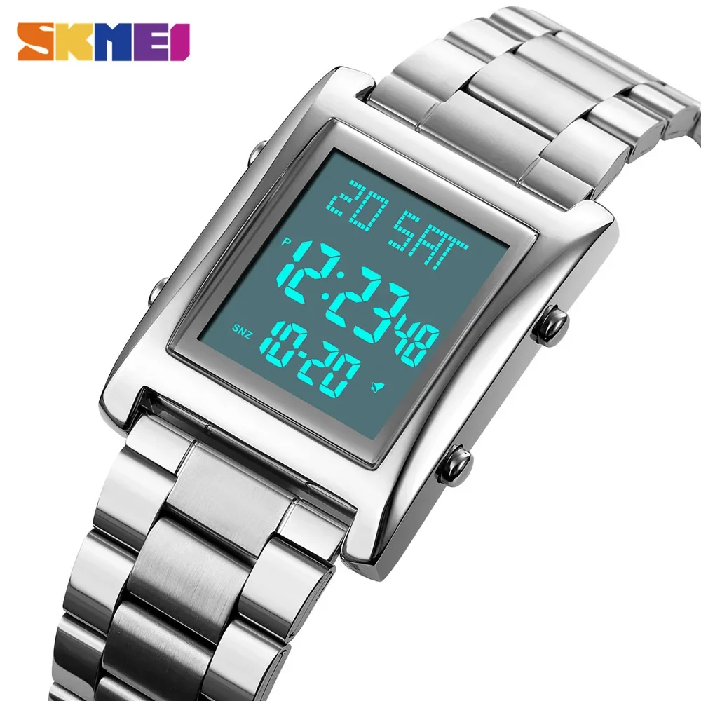 SKMEI 1812 All Steel Electronic Men Watch Luxury Business Countdown Waterproof Sport Digital Wristwatches Men Clock 1879 reloj