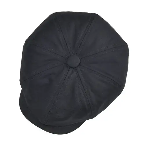 BOTVELA Newsboy Cap Men's Twill Cotton Eight Panel Hat Women's Baker Boy Caps Retro Big Large Hats Male Boina Black Beret 003 - Image 5