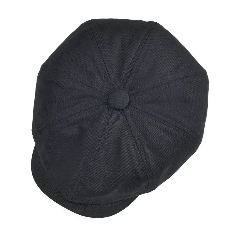 BOTVELA Newsboy Cap Men's Twill Cotton Eight Panel Hat Women's Baker Boy Caps Retro Big Large Hats Male Boina Black Beret 003 - Image 5