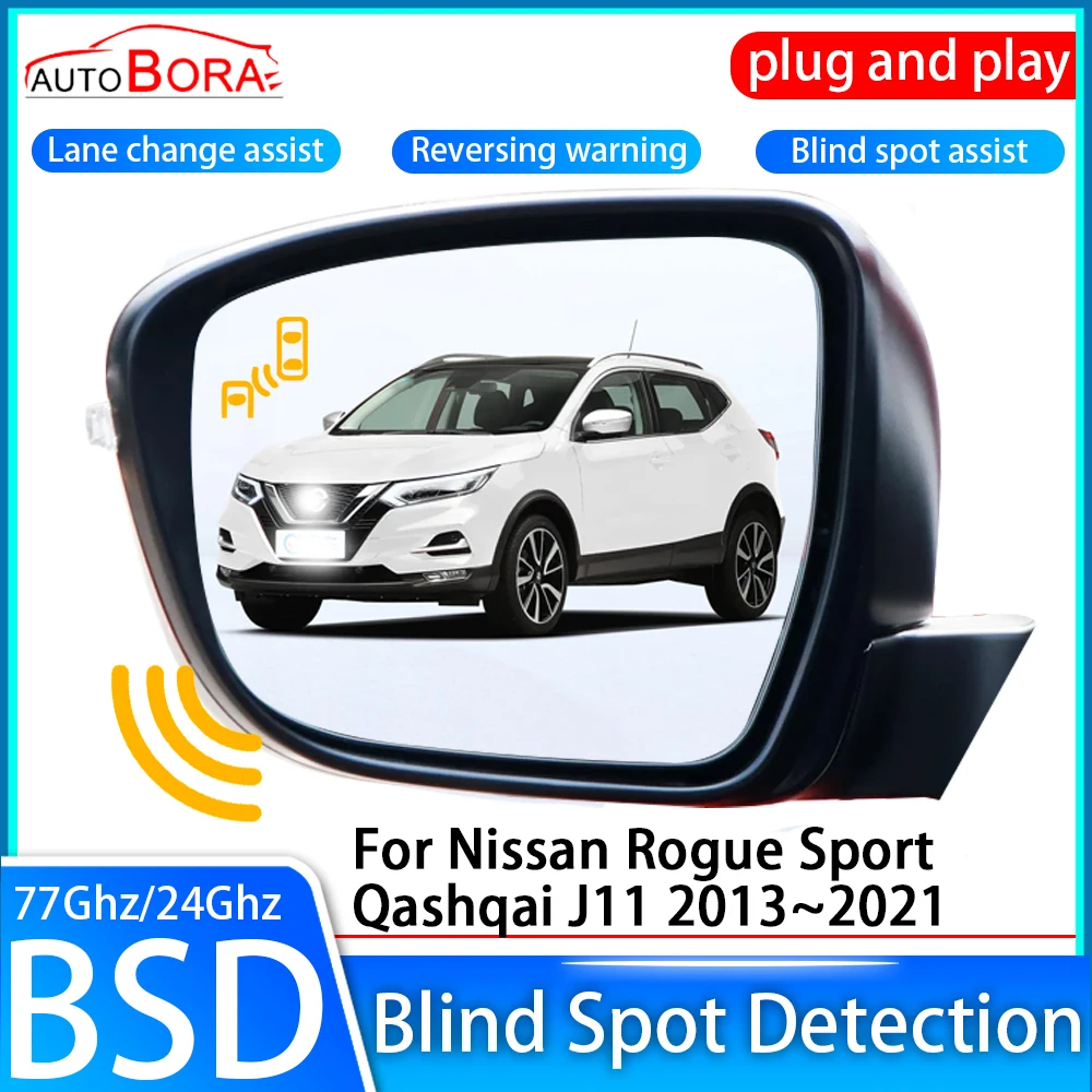 ZhuCamX Car Blind Spot Detection System BSD Sensor Drive Rear Mirror Monitoring for Nissan Rogue Sport Qashqai J11 2013~2021