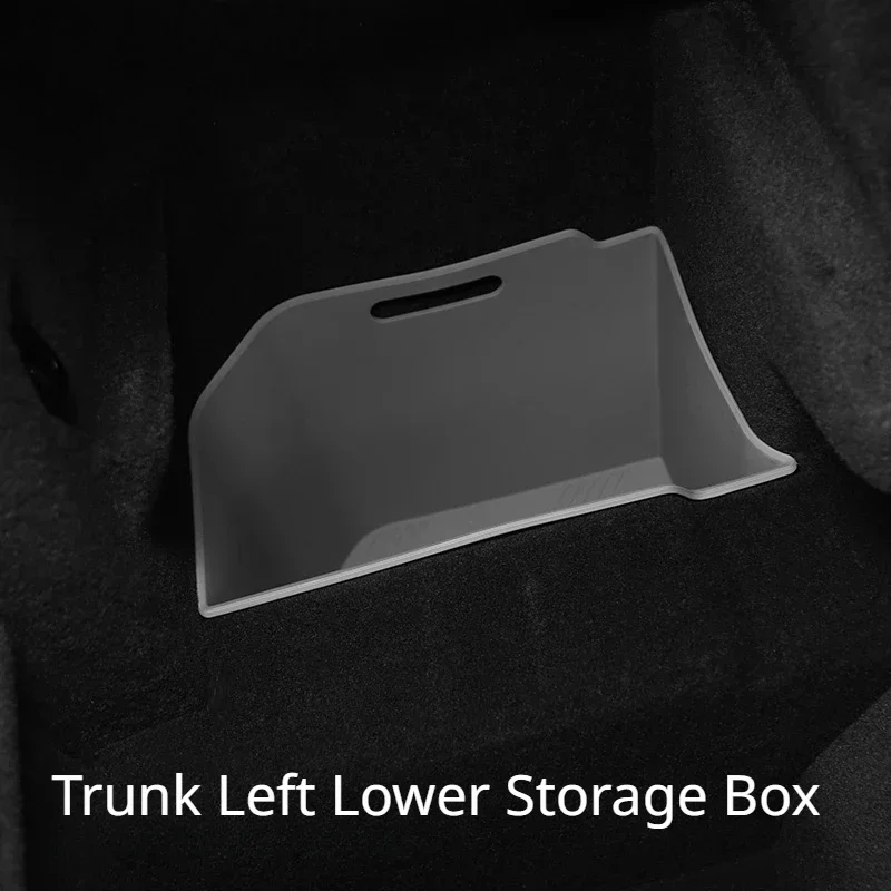 For Tesla Model X Trunk Storage Box 3pcs Set Silicone Trunk Side Storage Partition Stowing Tidying Car Interior Accessories 2023