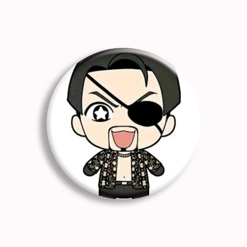 Yakuza Goro Majima Cartoon Soft Button Pin Majima Construction Vintage Brooch Badge Backpack Decor Gamer Collect Friends Gifts