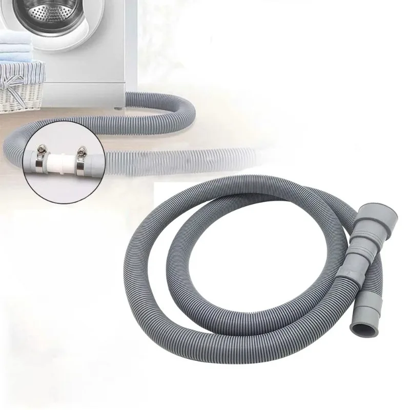 Washing Machine Dishwasher Drain Waste Hose Extension Pipe EVA Flexible Washer Drain Hose Extension Pipe Washer Discharge Tube