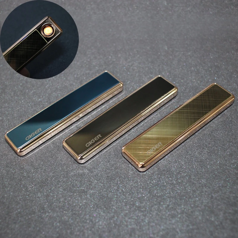 

Creative Metal USB Rechargeable Tungsten Wire Lighter Portable Windproof Lighter Men's Gift Small Tool Cigarette Accessories