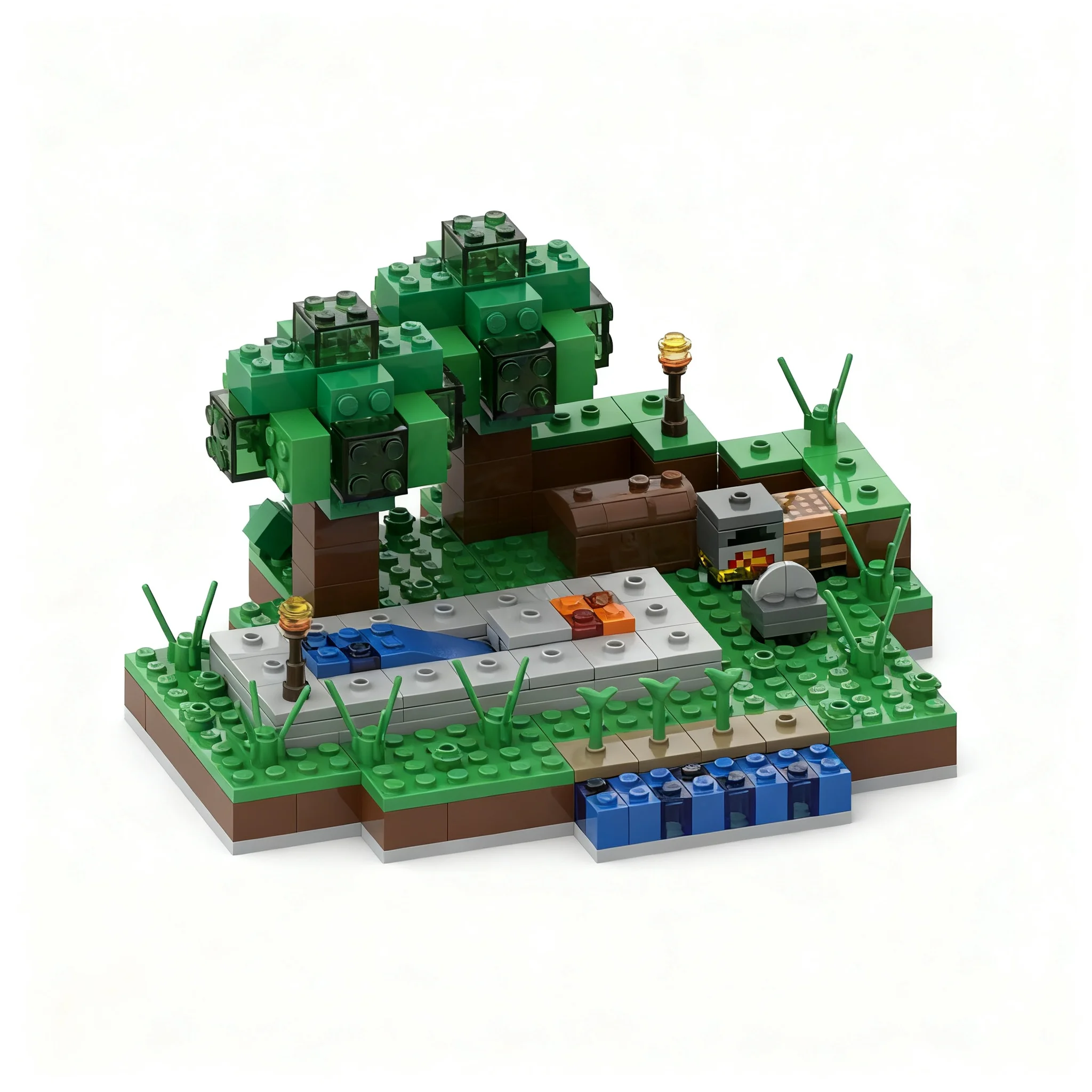 303pcs MOC Cobblestone Generator Model Christmas Gift Creative Assembly Home Decoration And For Lovers Art Craft