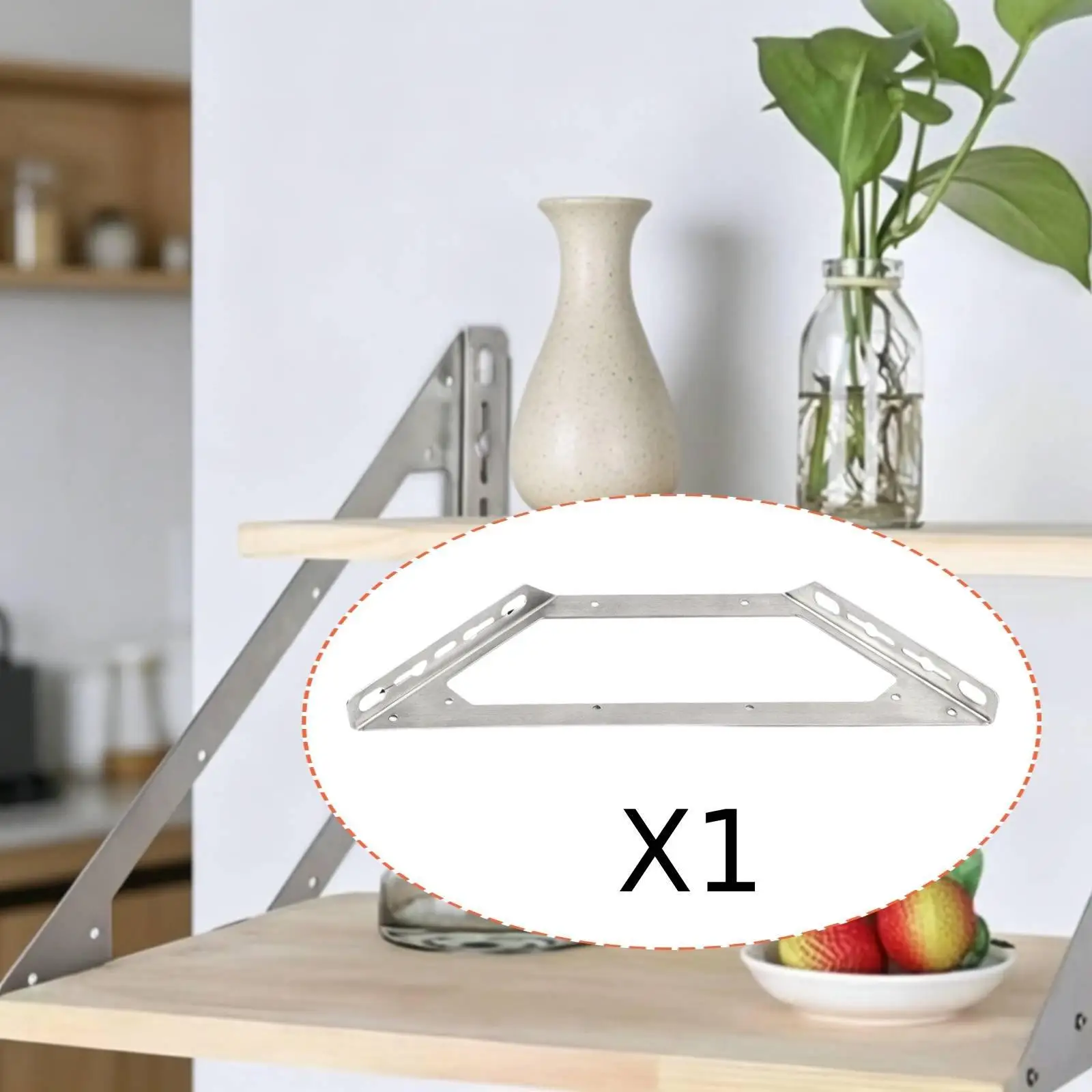 4 Pieces Furniture Corner Connector Corner Braces for Cabinets Wood Shelves