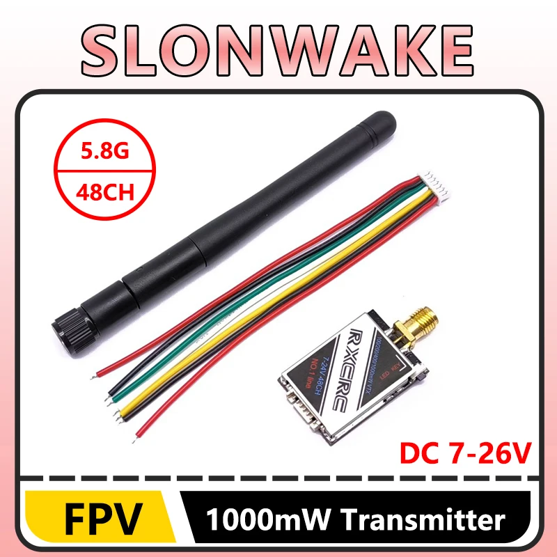 SLONWAKE 5.8G 48CH FPV VTX Module | 0/100/200/400/1000mW Switchable Power OSD Control for RC FPV Racing Drone