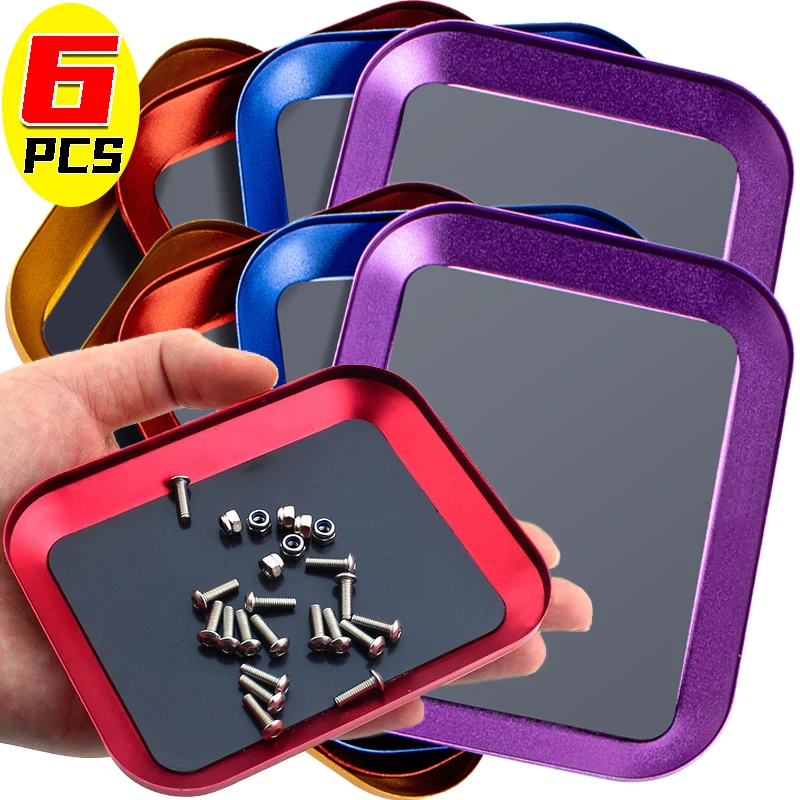 6/1PCS Magnetic Screw Trays Wrenches Bolts Nuts Storage Magnetic Mats Portable Screw Anti-lose Plate for Garage Home Repair Tool