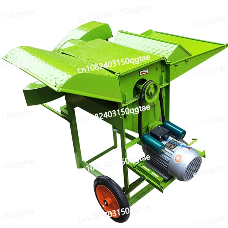 100-200KG/H Wheat Thresher Agricultural Soybean Sorghum Sesame Rice Threshing Machine Full Feeding Wheat Threshing Machine