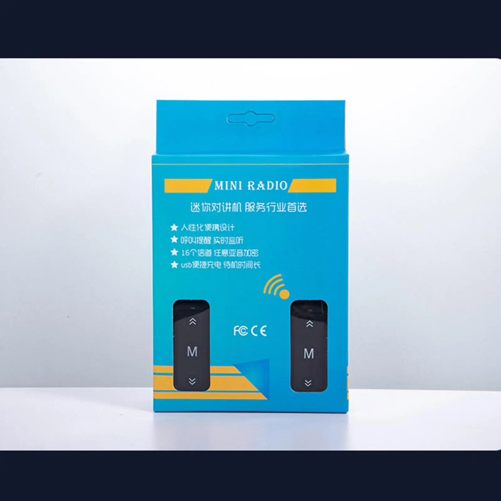Walkie Talkie Two Way Radios Mini Long Range 16 Channels for Market Restaurant Kids