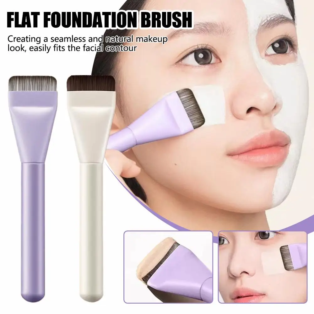 Professionelle Make-up-Tools für nahtlose Grundierung, leichter flacher Foundation-Make-up-Pinsel, dünner, flüssiger, flüssiger Make-up-Pinsel