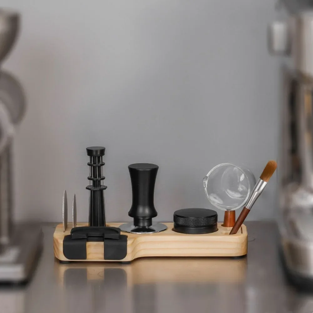 1Pc Coffee Tamper Holder Powder Distributor Seat Auxiliary Pressure Coffee Press Powder T-shaped Press Powder Seat Coffee Tool