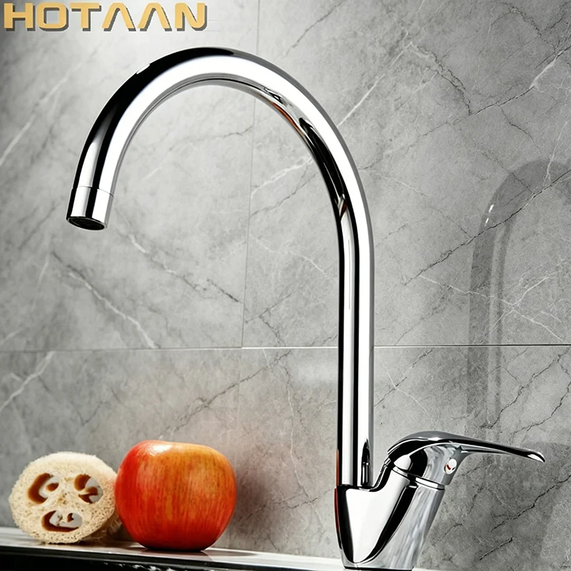. Swan leading Hot and cold kitchen faucet Single handle single hole kitchen faucet Kitchen sink faucet torneira